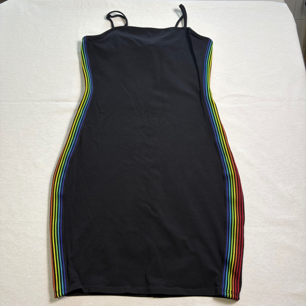 Express, Bodycon Mini Dress, Black Rainbow, Small
